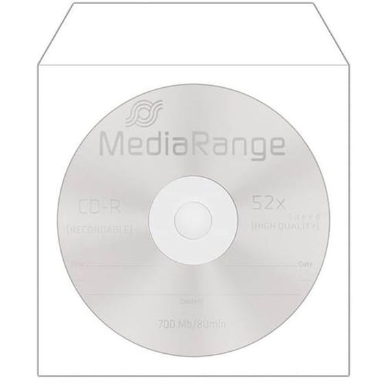 MediaRange χάρτινα φακελάκια CD/DVD 100τμχ - Λευκό image 1