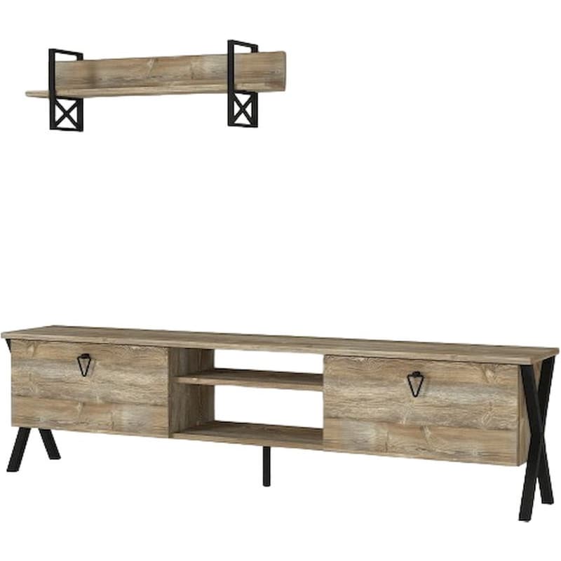 24MALL Έπιπλο Τηλεόρασης Antonio από Μοριοσανίδα 180x31.5x46.8cm - Καρυδί