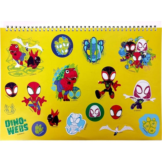Μπλοκ Ζωγραφικής Gim A4 Spidey Dino Webs image 1