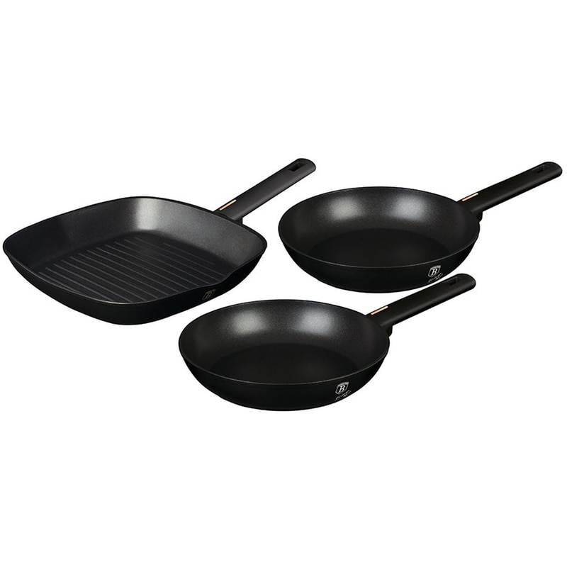 BERLINGER HAUS Σετ Τηγάνια BERLINGER HAUS BH-7096 3 τμχ Μαύρο