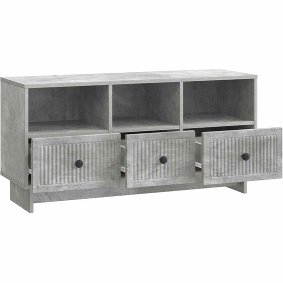 Έπιπλο Τηλεόρασης VidaXL με Συρτάρι 102x34.5x50 cm - Γκρι Σκυροδέματος image 3