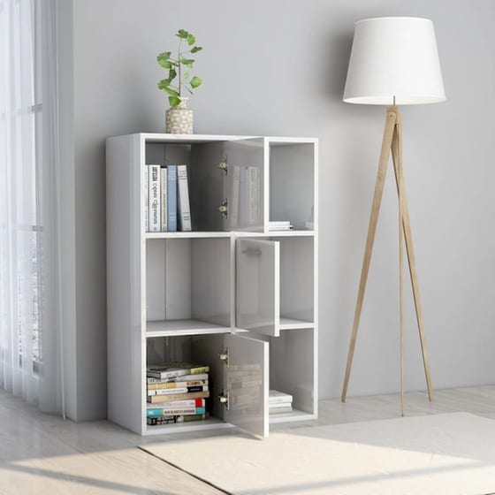 Βιβλιοθήκη VidaXL από Μοριοσανίδα 60x29.5x90 cm - Λευκό image 1