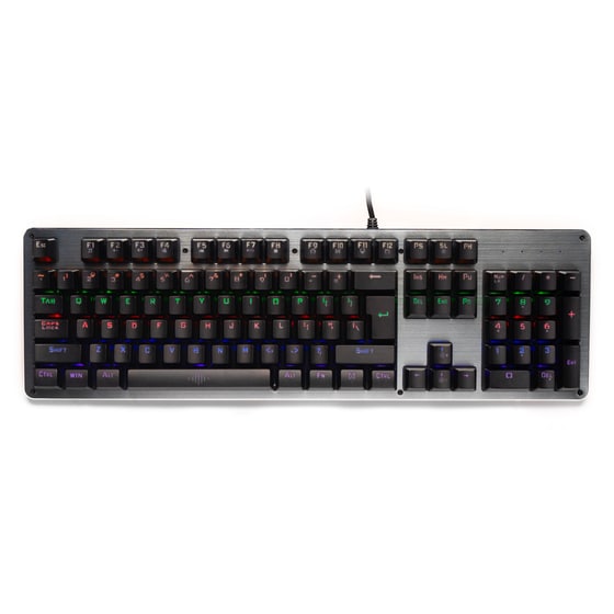 Zeroground KB-2950G Simeto V2.0 Gaming Μηχανικό Ενσύρματο Πληκτρολόγιο με Custom Blue διακόπτες και RGB φωτισμό Ασημί (US) image 0