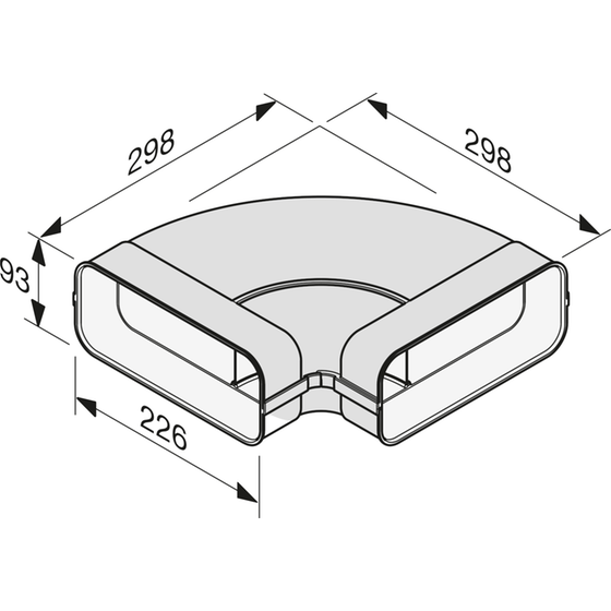 Γωνία επίπεδου αγωγού MIELE DFK-BH image 1