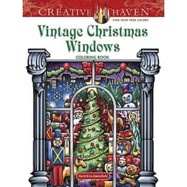 Creative Haven Vintage Christmas Windows Coloring Book