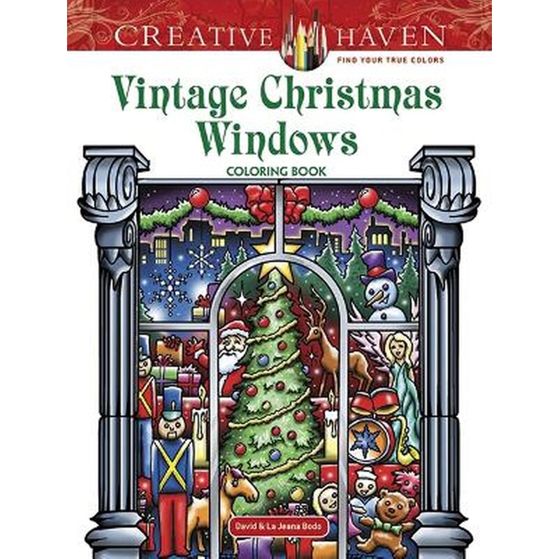 Creative Haven Vintage Christmas Windows Coloring Book