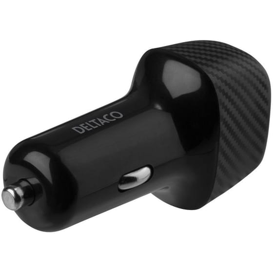 Φορτιστής Αυτοκινήτου Deltaco USBC-CAR120 1x USB-A 18W/1x USB-C 18W - Μαύρο image 1