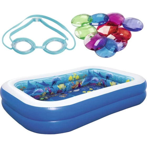 Φουσκωτή Οικογενειακή Πισίνα Bestway Undersea Adventure 54177 778 Lt - Μπλε image 0