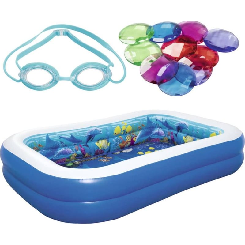 BESTWAY Φουσκωτή Οικογενειακή Πισίνα Bestway Undersea Adventure 54177 778 Lt - Μπλε
