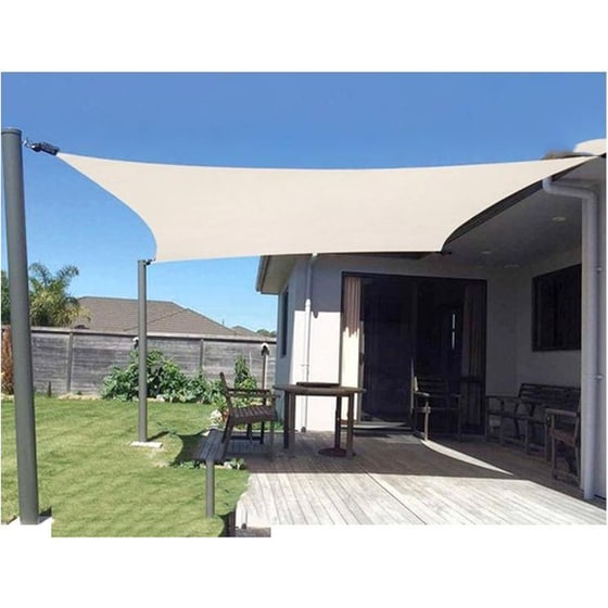 Πανί Σκίασης Τετράγωνο Aria Trade  από Πολυεστέρα  3.6x3.6 m - Λευκό image 1