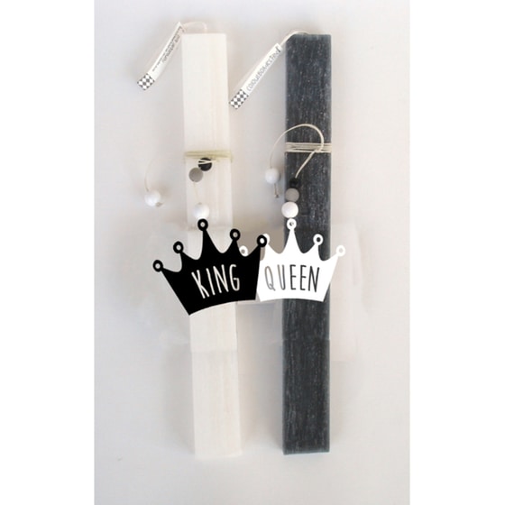 Λαμπάδα COLOURBOX DESIGNS King Queen Στέμμα (2 Σχέδια) image 0