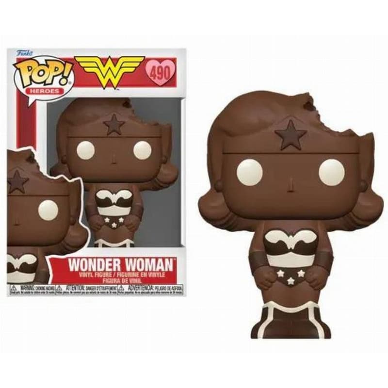 FUNKO Funko Pop! Heroes - DC Heroes - Valentines Day 2024 - Wonder Woman (Valentine Chocolate) #490