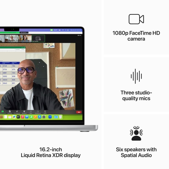 Apple MacBook Pro 16" M3 Max Chip QHD+ (Apple M3 Max 14 Cores/36GB/1TB SSD/30 Core GPU/macOS) Silver image 4
