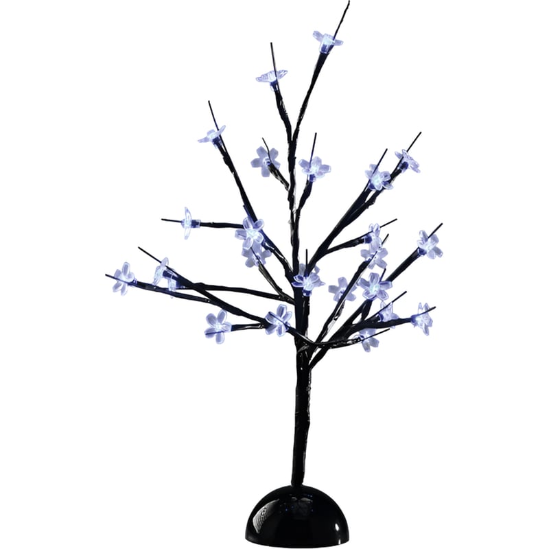 ACA DECOR Διακοσμητικό Δεντράκι Aca Decor με Led Tree and Flowers 10x45cm - Μαύρο