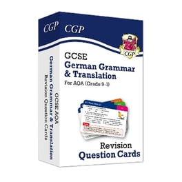 GCSE AQA German: Grammar & Translation Revision Question Cards (For exams in 2025)