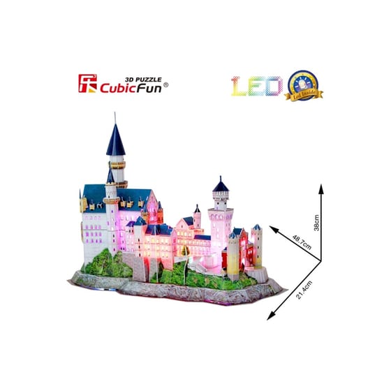 3D Παζλ Neuschwanstein Castle LED - Cubic Fun - 308 Κομμάτια image 1