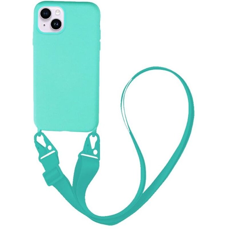 Θήκη Apple iPhone 14 - Sonique Carryhang Liquid Silicone Strap - Γαλάζιο