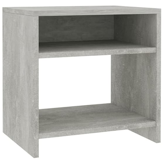 Τραπεζάκι Κομοδίνο Vidaxl  από Μοριοσανίδα 40x30x40cm - Γκρι Σκυροδέματος image 2