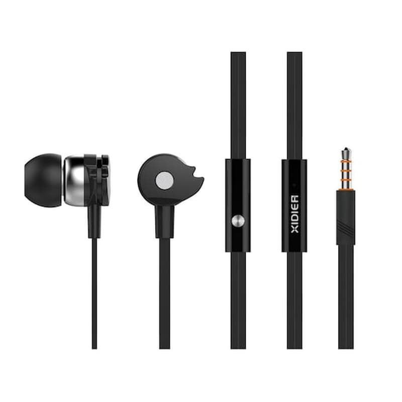 CELEBRAT Celebrat Earphones Με Μικρόφωνο D1, On/off, 10mm, 1.2m Flat, Μαύρα