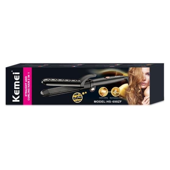 Ισιωτικό Μαλλιών KEMEI HS 690ZF Μαύρο image 1