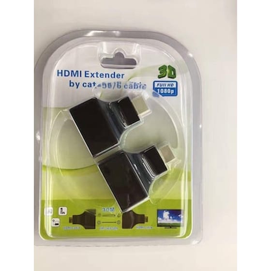 Hdmi Extender Μέσω Καλωδίου Utp Cat-5e/6 Έως 30 Μέτρα 1080p 3d Oem image 1