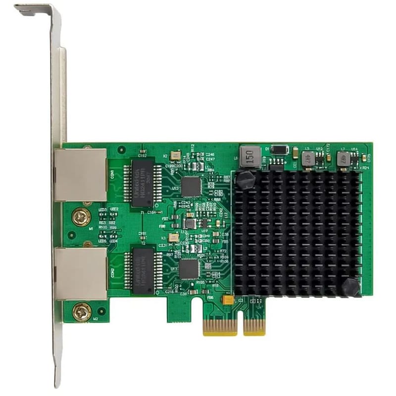 Powertech Κάρτα Επέκτασης Pcie Σε 2x Rj45 2.5g St7275, Rtl8125b POWERTECH