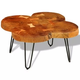 Τραπεζάκι Σαλονιού VidaXL από Μασίφ Ξύλο Sheesham 65x65x35cm - Καφέ