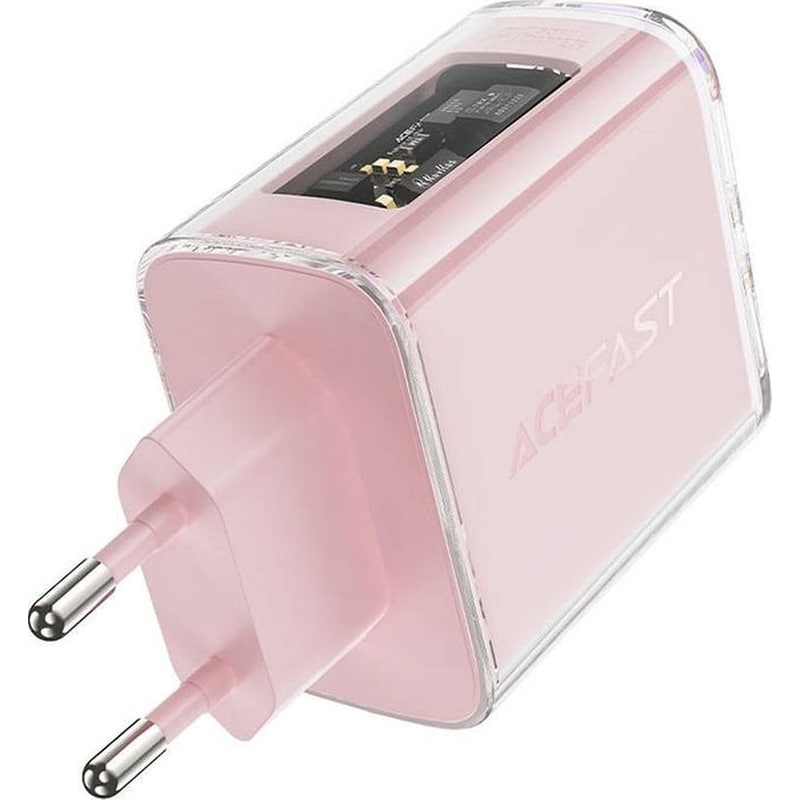 ACEFAST Wall Φορτιστής Acefast A45, 2x USB-C 1x USB-A 65W PD - Ροζ