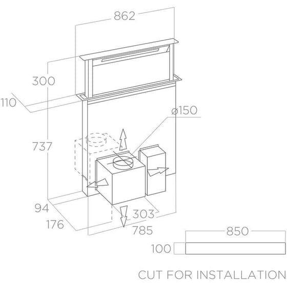 ELICA GETUP IX/A/90 90 cm Inox Απορροφητήρας Πάγκου image 3