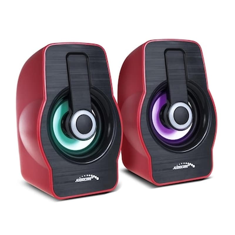 AUDIOCORE Ηχεία 2.0 Audiocore Ac855r 6W - Red