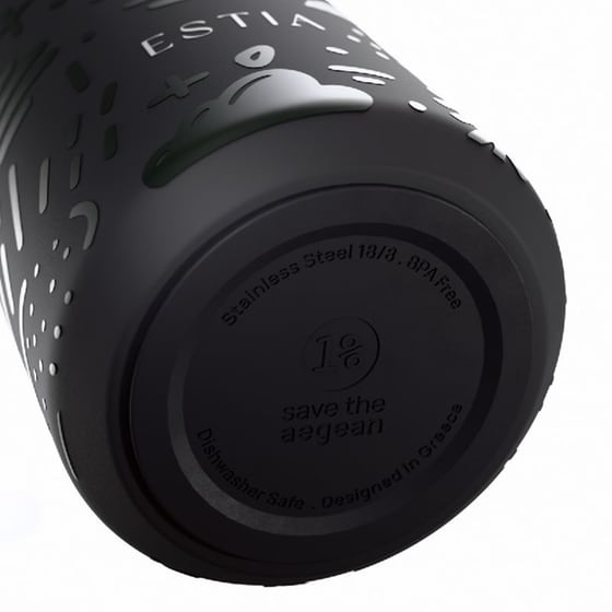 Μπουκάλι Θερμός Estia Save The Aegean Flow Noir Echo 500ml image 2