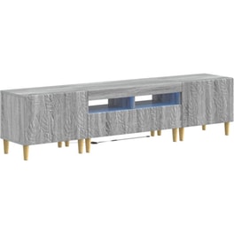 Έπιπλο Τηλεόρασης VidaXL DELFT με LED 3 τμχ 178 x 35 x 43 cm - Γκρι Sonoma