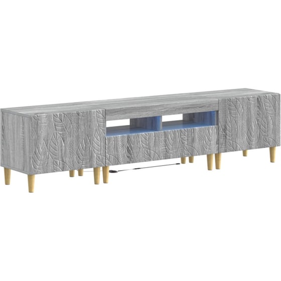 Έπιπλο Τηλεόρασης VidaXL DELFT με LED 3 τμχ 178 x 35 x 43 cm - Γκρι Sonoma image 0