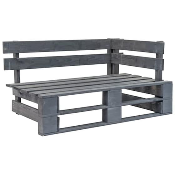 Παγκάκι Κήπου VidaXL Γωνιακό από Εμπότισμενο Ξύλο Πεύκου 110x65x55 cm - Γκρι image 0