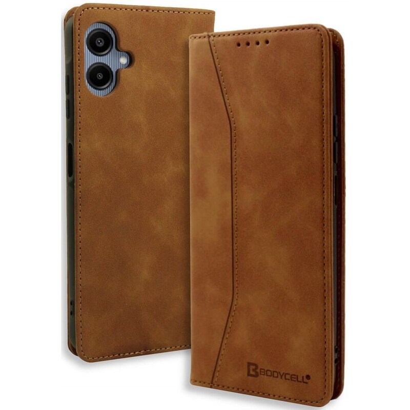 BODYCELL Θήκη Samsung Galaxy A06 - Bodycell Book Case Πορτοφόλι - Brown (5206015079405)
