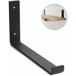 Γωνίες Στήριξης Ραφιού NextDeco Μεταλλικές 11x3x30 cm 2Τμχ -  Μαύρες