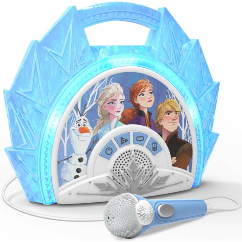 EKIDS Μουσικό Καραόκε Ekids Frozen 2 Boombox And Ενσύρματο Μικρόφωνο Για Παιδιά Με Ενσωματωμένη Μουσική, Φωτισμό, Sound Effects (fr-115v2) (γαλάζιο/λευκό)