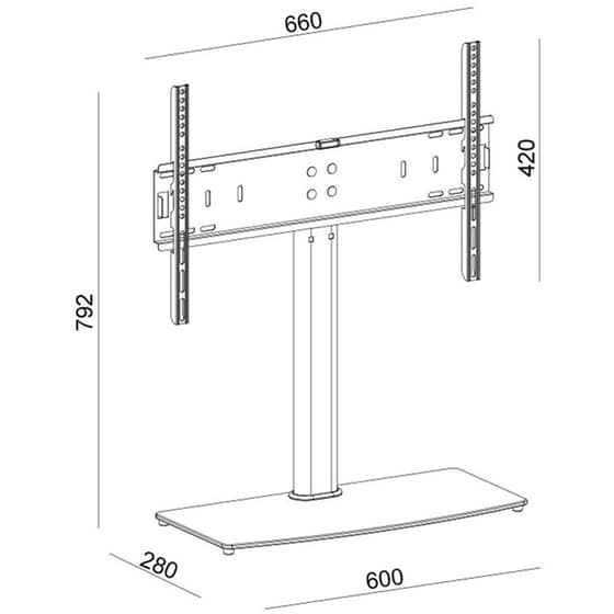 Βάση Τηλεόρασης Επιτραπέζια Sonora Elitestand 600 Fixed Σταθερή για 32" - 65" έως 35 kg image 1