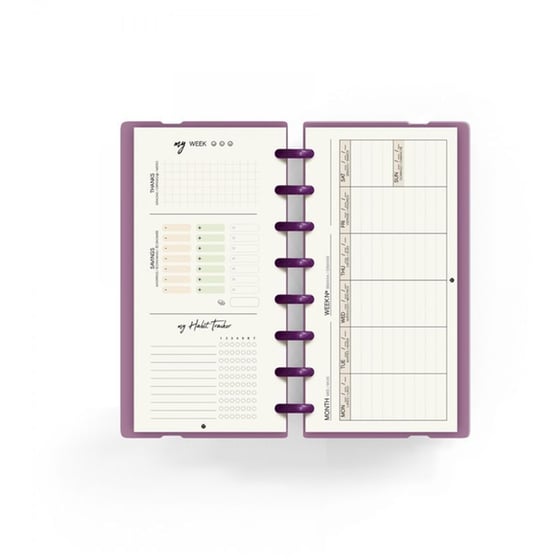 Σημειωματάριο Planner Carchivo Week & Checklist Μωβ image 2