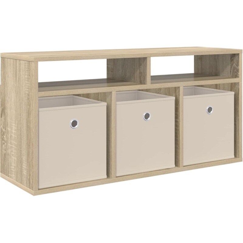 Έπιπλο Τηλεόρασης VidaXL με Συρτάρι 87 x 27,5 x 43 cm - Sonoma Δρυς