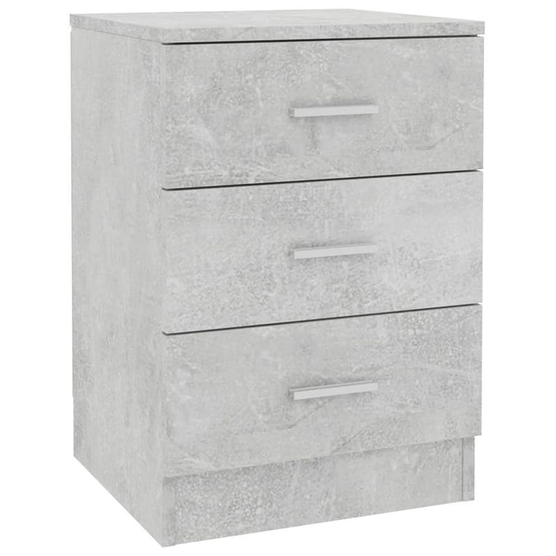 VIDAXL Κομοδίνο Vidaxl Από Μοριοσανίδα 38x35x56 cm - Γκρι Σκυροδέματος