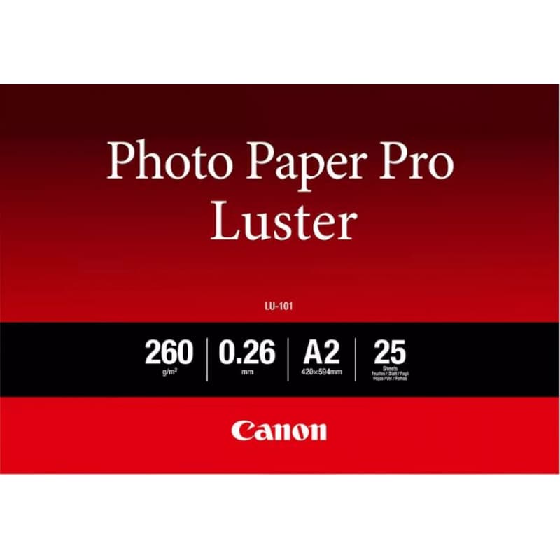 Canon Φωτογραφικό Χαρτί Luster A2 260 gr/m² για Inkjet Εκτυπωτές 25 φύλλα