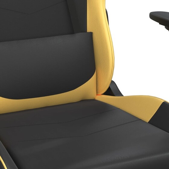 Καρέκλα Gaming VIDAXL 3143655 με Υποπόδιο από Τεχνητό Δέρμα - Μαύρο image 5