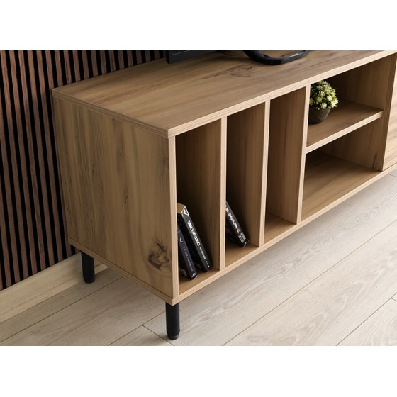 Έπιπλο Τηλεόρασης Sondrio από Μοριοσανίδα 140x40x55cm - Καφέ image 3