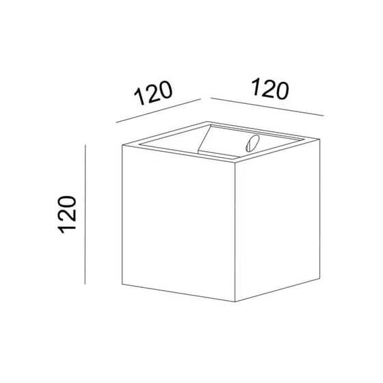 Απλίκα Τοίχου Aca Γύψινη 12x12x12 cm - Λευκή image 1