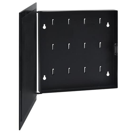 Vidaxl Κλειδοθήκη Με Μαγνητικό Πίνακα Μαύρη 35 X 35 X 5,5 Εκ. image 4