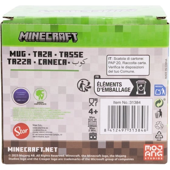 Κούπα Stor Minecraft - Iconic Mono Κεραμική σε Κουτί Δώρου 325ml image 5
