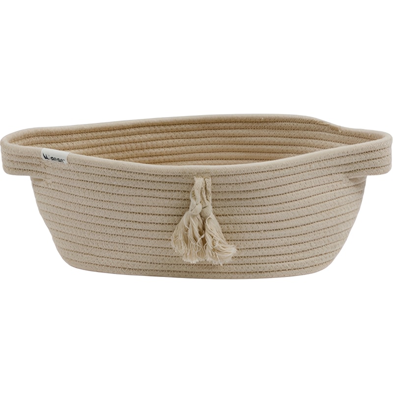 MINENE Καλάθι Αποθήκευσης Minene από Βαμβάκι 40x14cm - Μπεζ