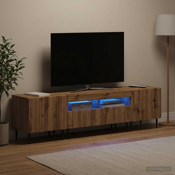 Έπιπλο Τηλεόρασης VidaXL με LED 5 τμχ 178 x 35 x 43 cm - Artisan Δρυς image 1