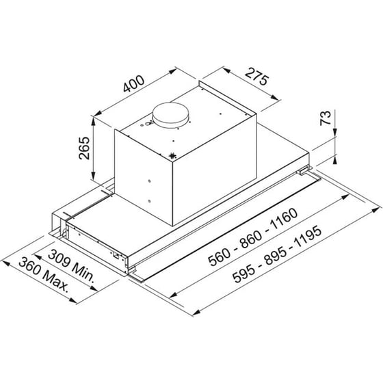 FRANKE ATMOS 604 60cm Inox Μηχανισμός Απορρόφησης image 1